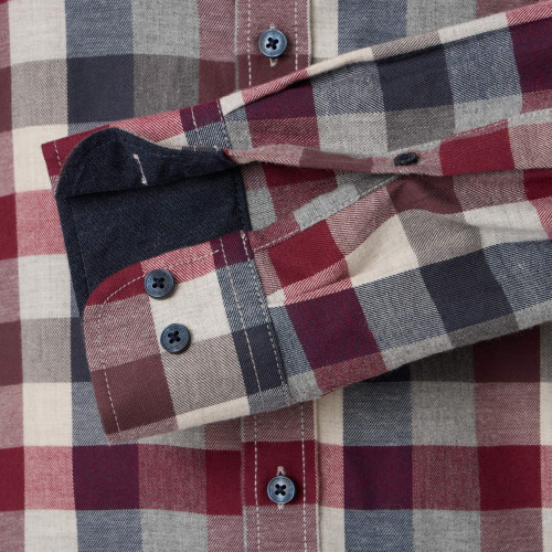 detail Košile Casamoda Flannel Garnet
